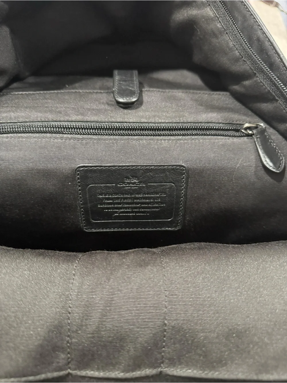 Alluring Coach Men's West, Black Signature Monogram Backpack